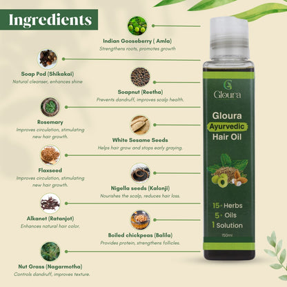 Gloura Ayurvedic Hair Oil